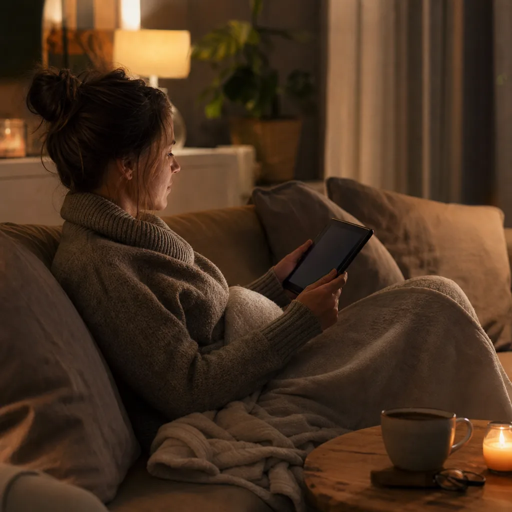 Person som strömmar film på mobilen med stora datapaket