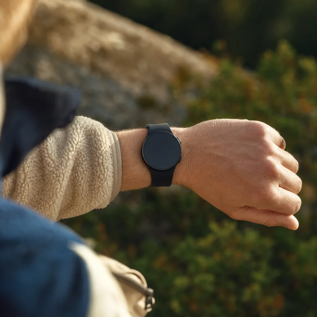 Smartklocka på handleden som kopplas upp i mobilnätet med eSIM